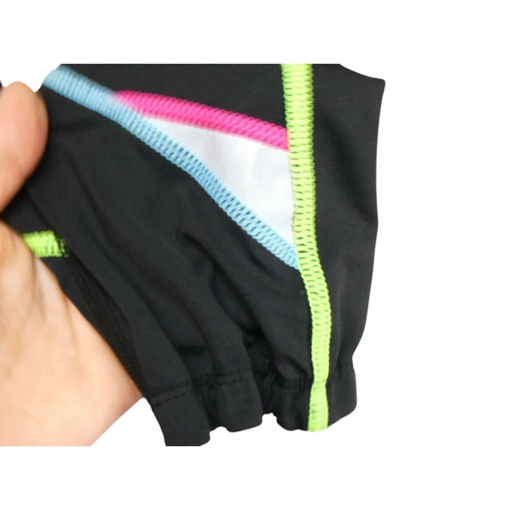 Kari Traa Leggings Pants Size M crop black colorful spellout - Picture 6 of 15